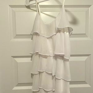 Women’s Candies White, Dressy Ruffle Tank Top